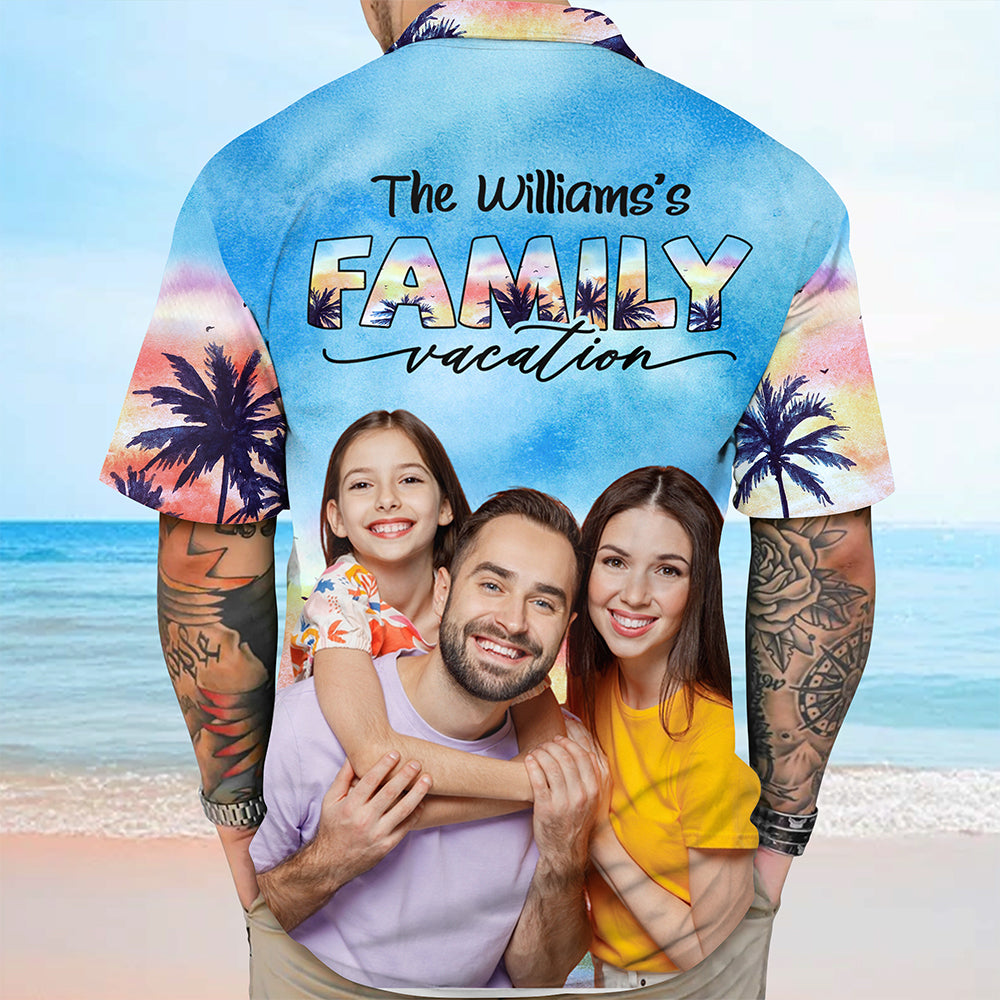 Custom Photo Family Trip Vacation Hawaiian Shirt HA75 892578