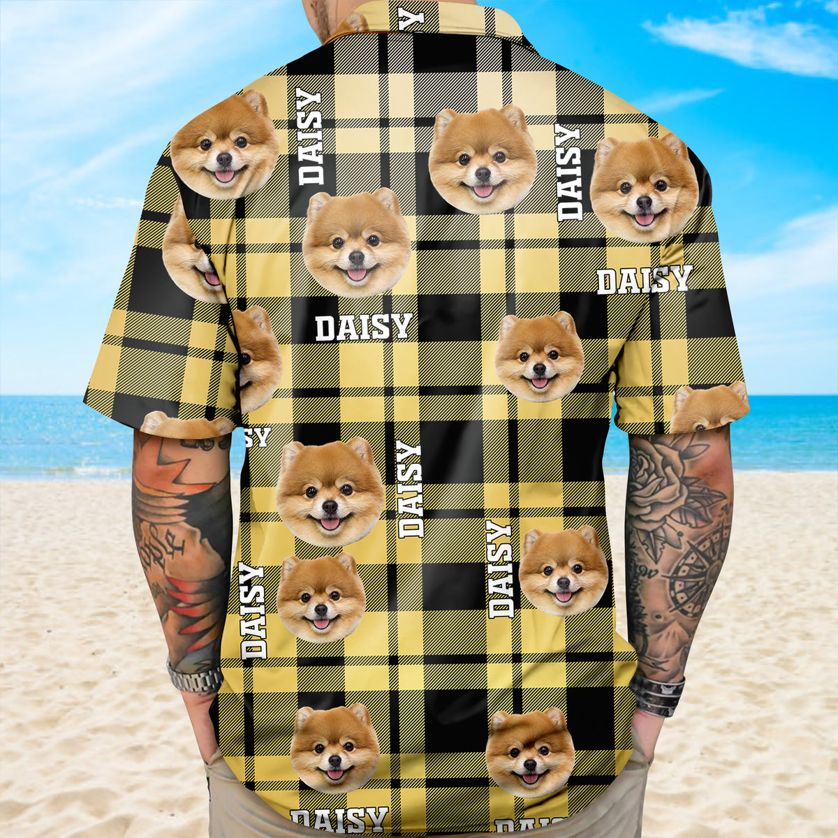 Custom Photo Dog Cat Plaid Hawaii Shirt – Personalized Pet Shirt Gift for Pet Lovers TH10 169489