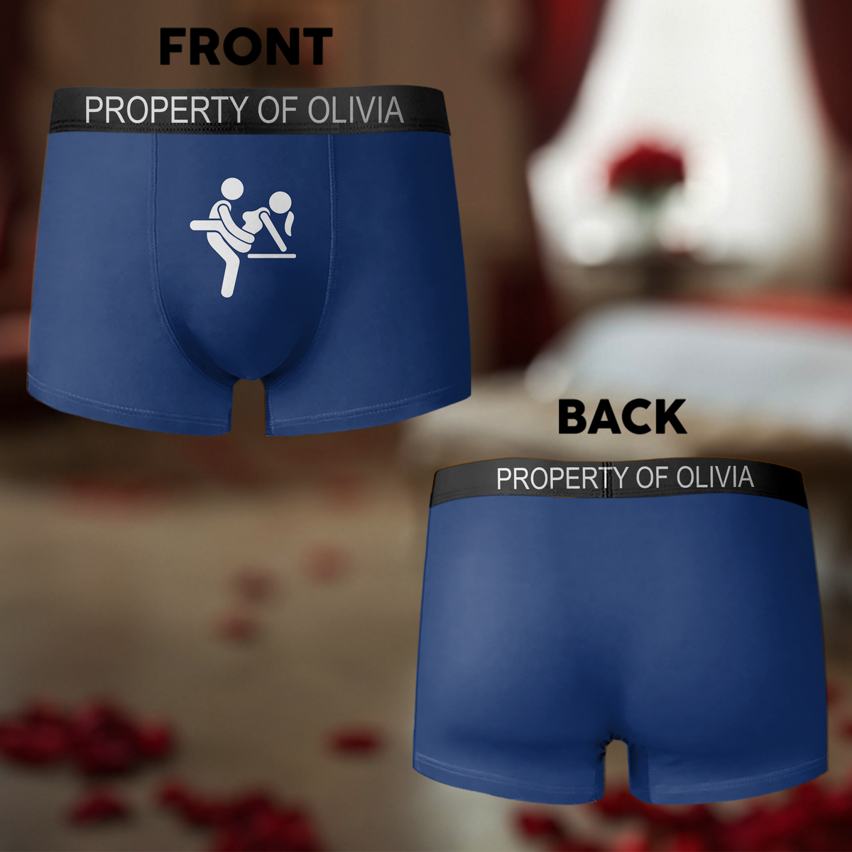 Personalized Funny Property Of Name Boxer Briefs Cheeky Gift for Husband & Boyfriend LM32 669859