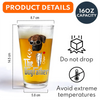 Custom Photo The Dogfather Gentlemen Print Beer Glass Personalized Gift For Dog Dad HO82 893864