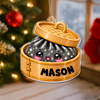 Personalized Glitter Dumpling Bamboo Steamer Acrylic Ornament, Cute Foodie Christmas Gift HO82 903654