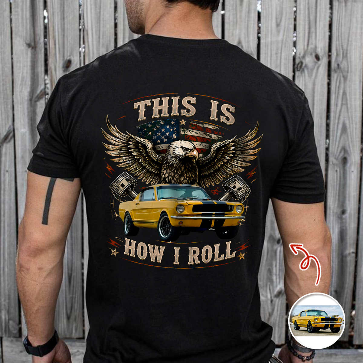 Custom Car Photo I'm Not Old I'm Classic Back Dark Shirt, Personalized Gifts For Dad, Grandpa, Family, Yourself CH07 180012