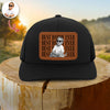 Personalized Vintage Photo Best Dad Mom Ever Leather Patch Cap Gift for Dad HA75 921450
