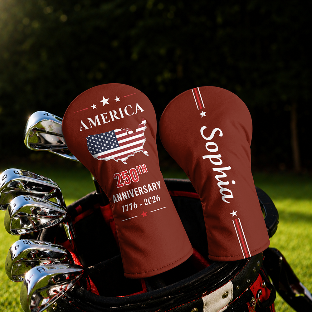 Custom Name America 250th Anniversary 1776–2026 Golf Head Cover LM32 668945