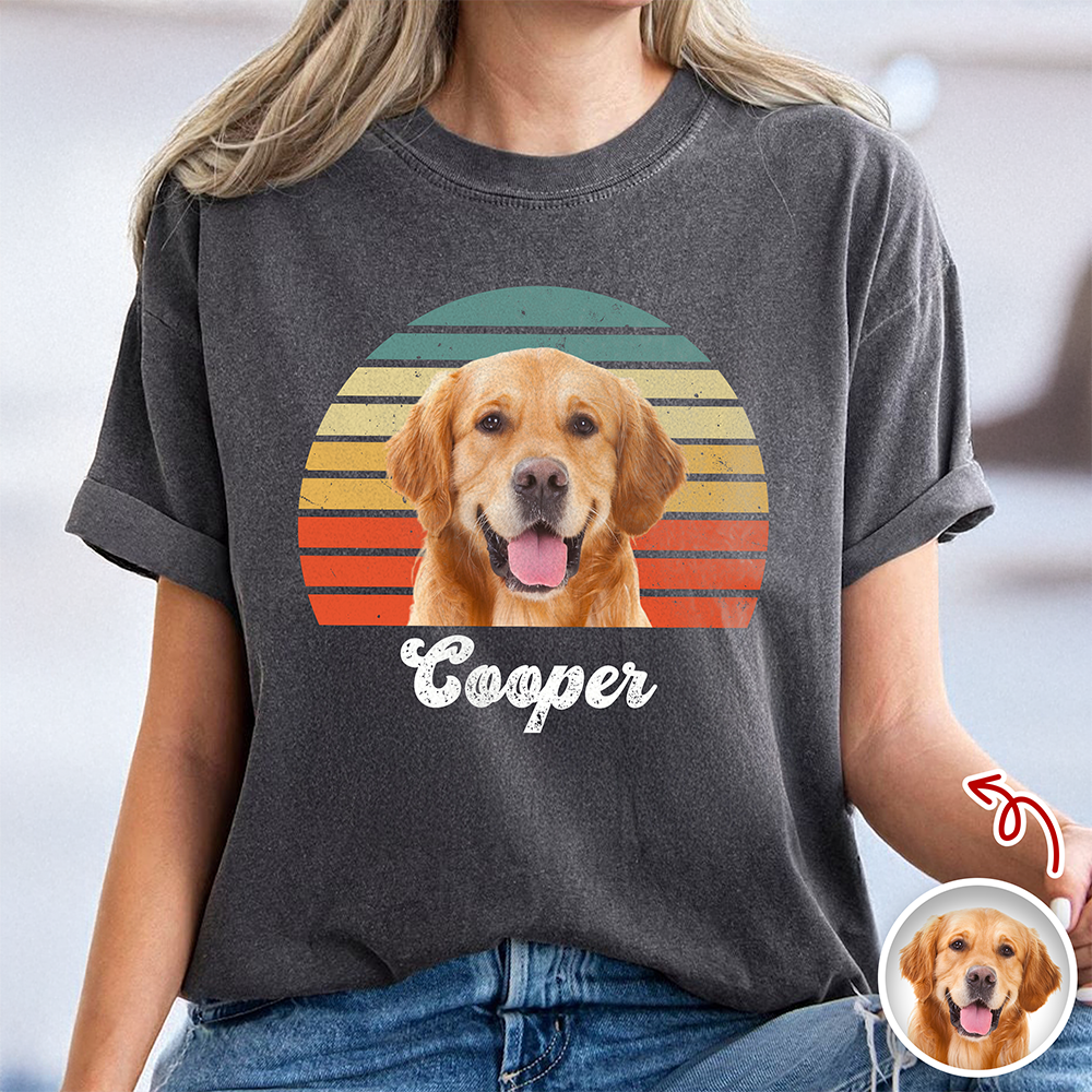 Custom Dog Photo Retro Comfort Shirt TH10 896143