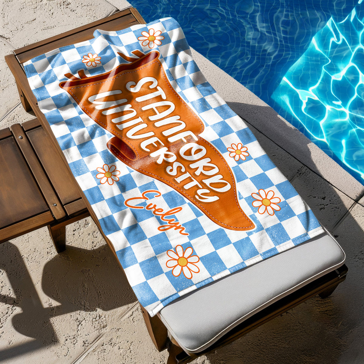 Personalized University And Name Pennant Beach Towel – Graduation Gift TH10 169733