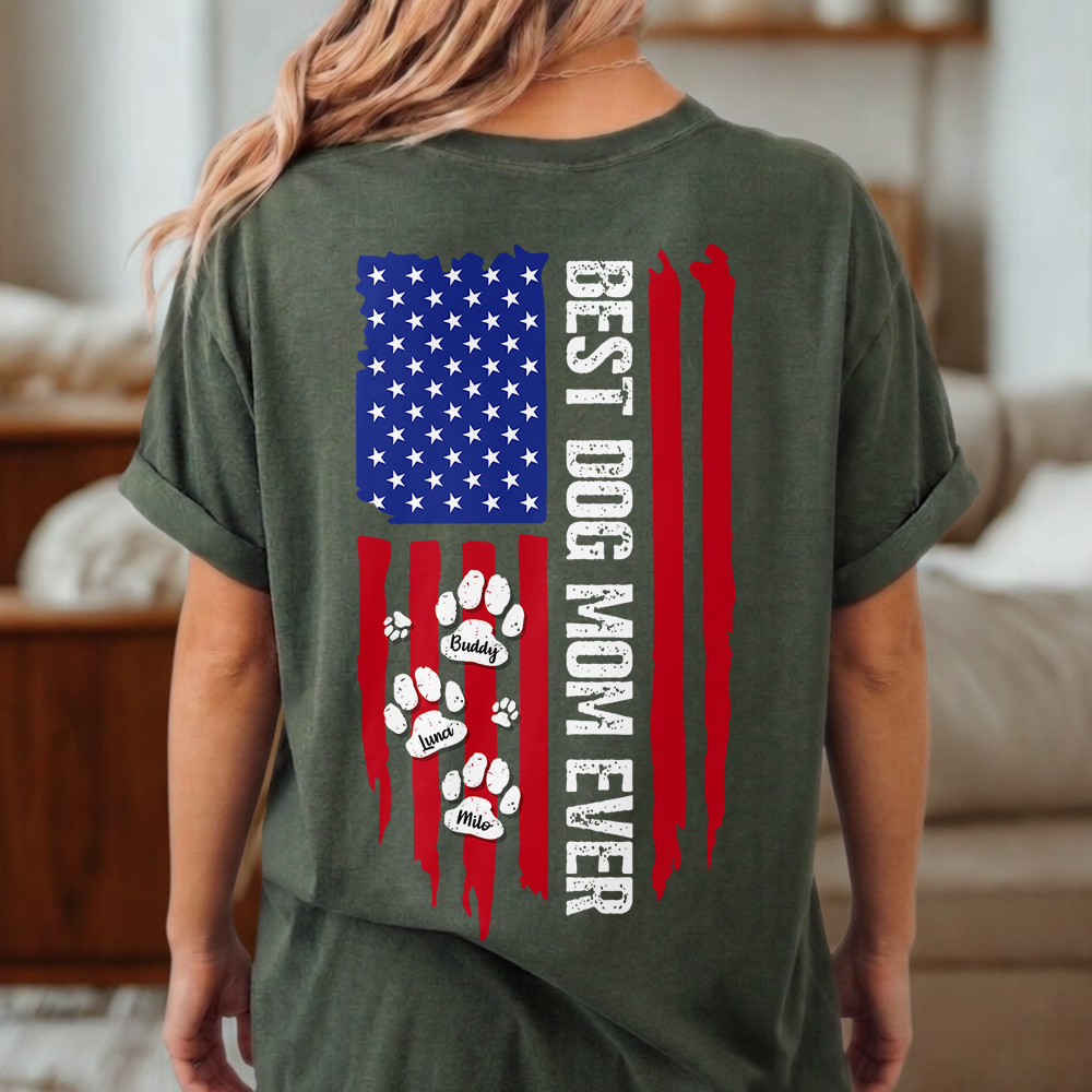 Custom Name Best Dog Mom Ever Comfort Shirt Gift For Dog Lover TH10 169373