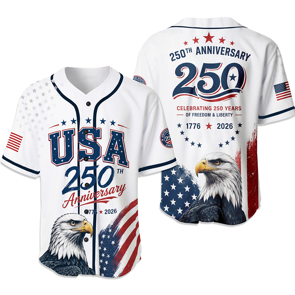USA 250th Anniversary Baseball Jersey Shirt 4th of July Gift CH07 911834