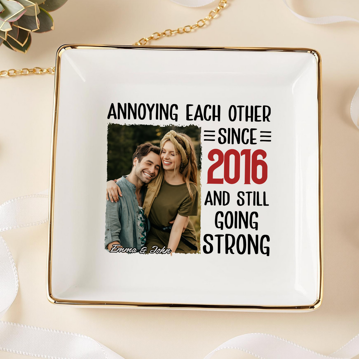 Custom Photo Annoying Each Other Valentine Jewelry Dish Gift For Couple HO82 901120