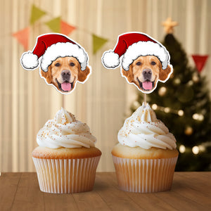 Custom Photo Cute Dog Cupcake Topper Christmas Gift For Dog Lovers TH10 894753