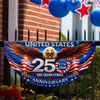 Personalized USA 250th Anniversary Patriotic Independence Non-Pleated Fan Flag CH07 911100