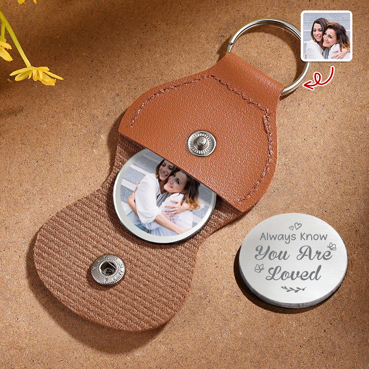 Custom Photo Always Know You Are Loved Personalized Pocket Hug Mother's Day Gift For Mom, Grandma HA75 920724