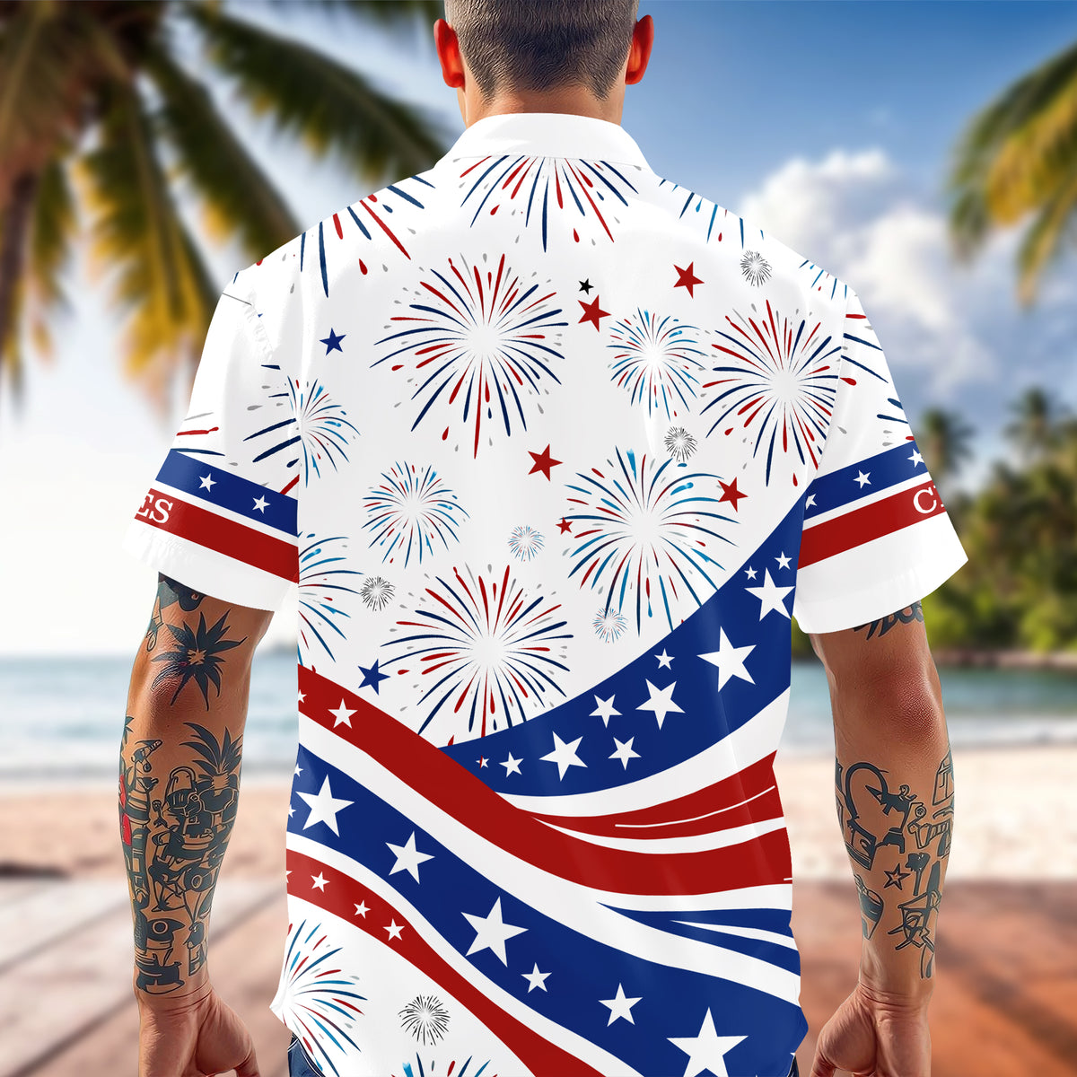 Custom Name USA 250th Anniversary 1776-2026 Hawaii Shirt - 4th of July Patriotic Gift HO82 901704