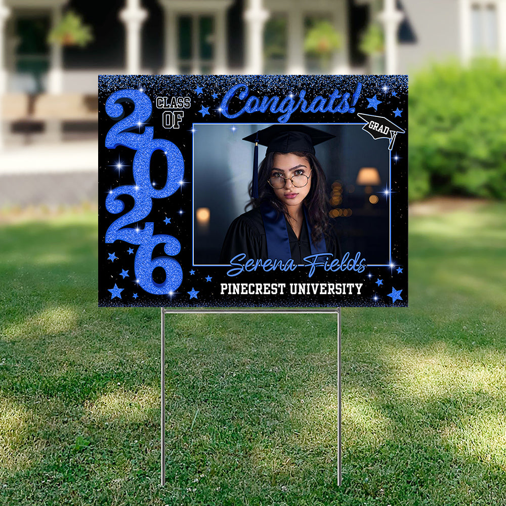 Custom Photo Class of 2026 Graduation Yard Sign CH07 910744