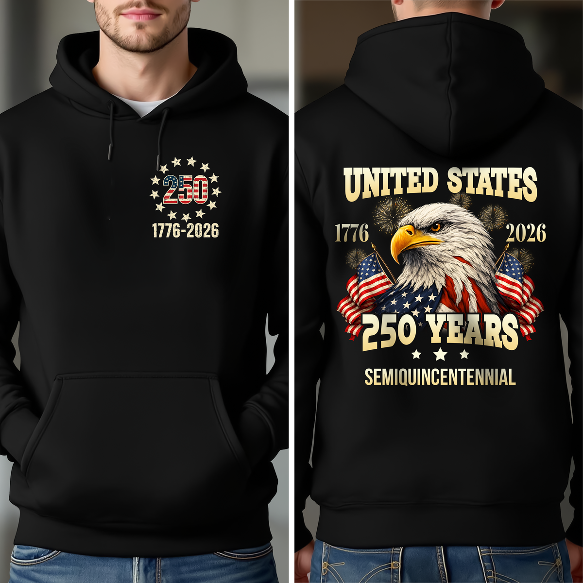 USA 250 Years Semiquincentenial Back & Front Shirt Pround of American Shirt CH07 910952
