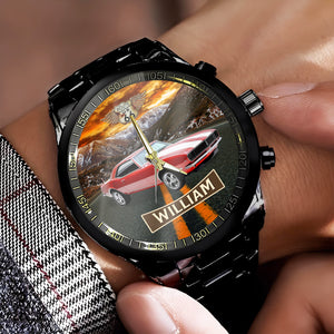 Vintage Route 66 - Personalized Car Photo Hand Watch CH07 895766