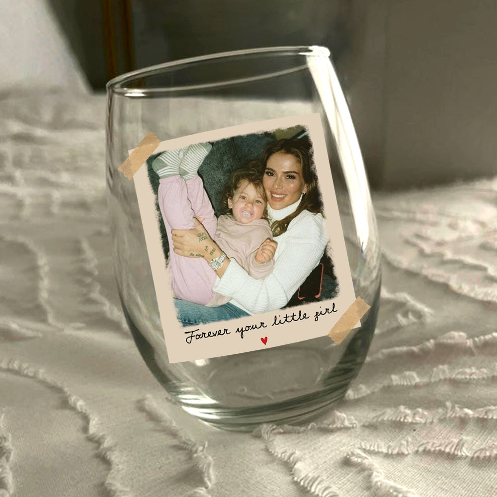 Custom Photo I Love You Mom Wine Glass Personalized Mother's Day Gift CH07 910838