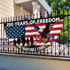 Custom Family Name 250 Years of Freedom Non-Pleated Fan Flag HA75 920364