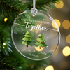 Custom Name Our First Christmas As Mr & Mrs Glass Ornament, Personalized Newlywed Christmas Gift LM32 669701