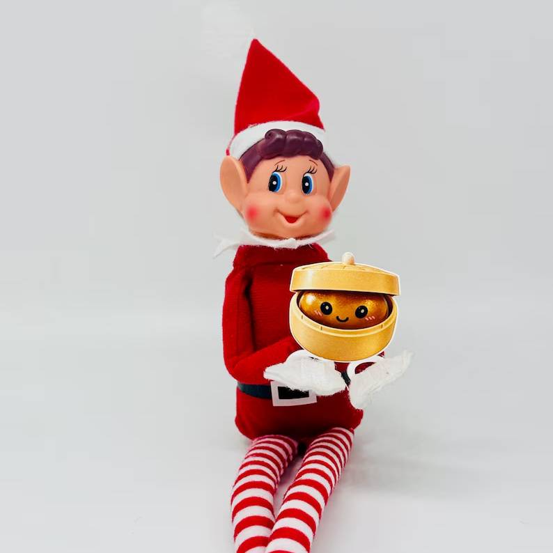 Elf Dumpling Squishy Acrylic Prop, Christmas Elf Accessory HO82 904014