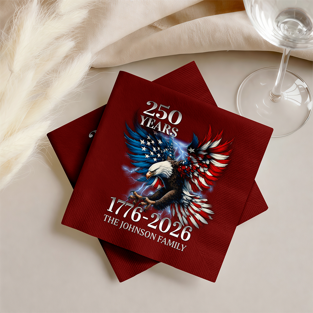 Personalized 250th Anniversary Eagle Patriotic Napkins LM32 899995