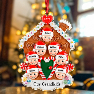 Custom Name Our Grandkids Merry Christmas Family Acrylic Ornament LM32 895523