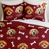Custom Photo And Name With Icon Quilt Bedding Set For Dog Lover TH10 896663