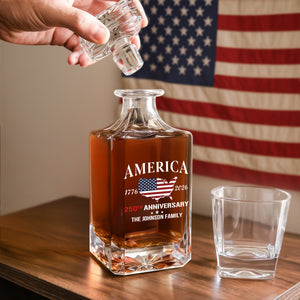 Custom Family Name America 250th Anniversary Decanter LM32 897713