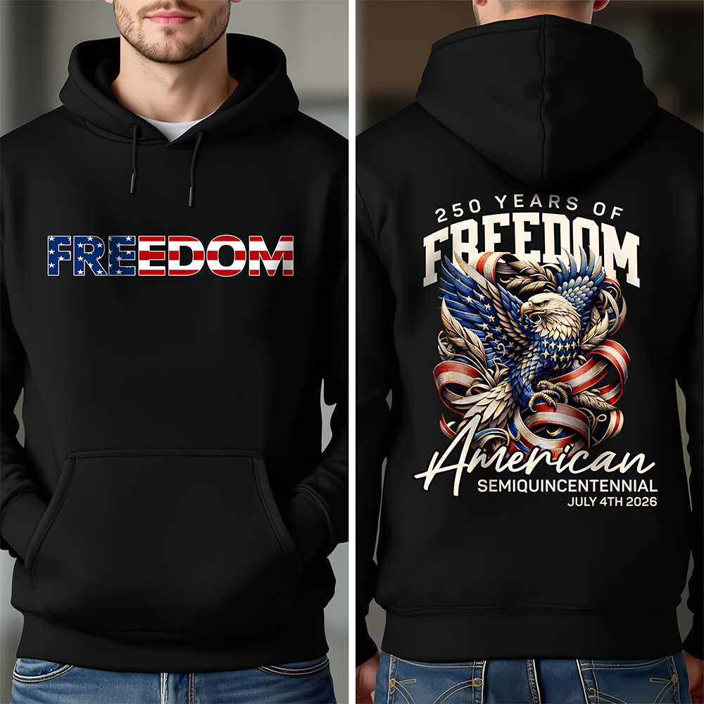 America 250 Years Of Freedom Back & Front Dark Shirt TH10 169339