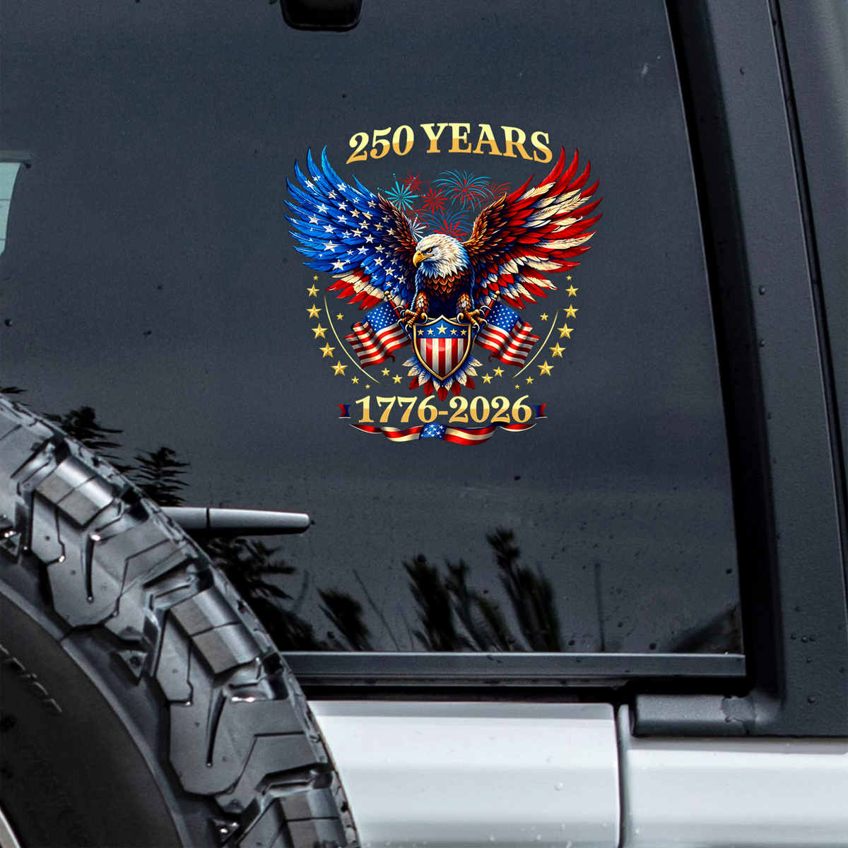 250 Years American 1776-2026 Car Window Decal Sticker HA75 920178