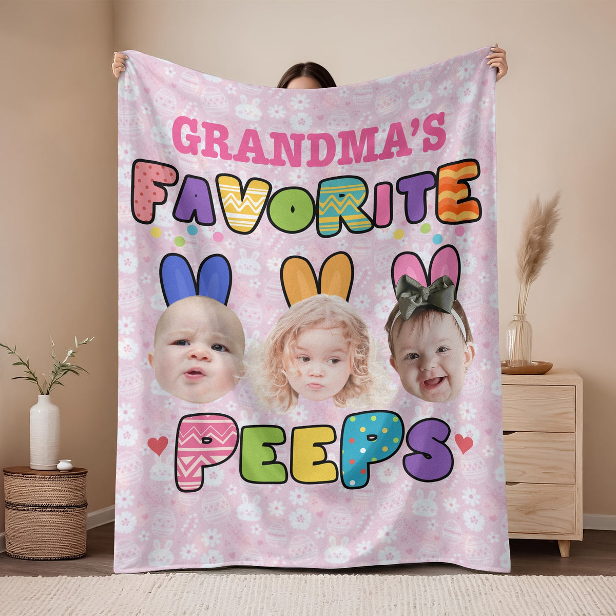 Custom Photo Favorite Peep For Easter Day Blanket TH10 892519