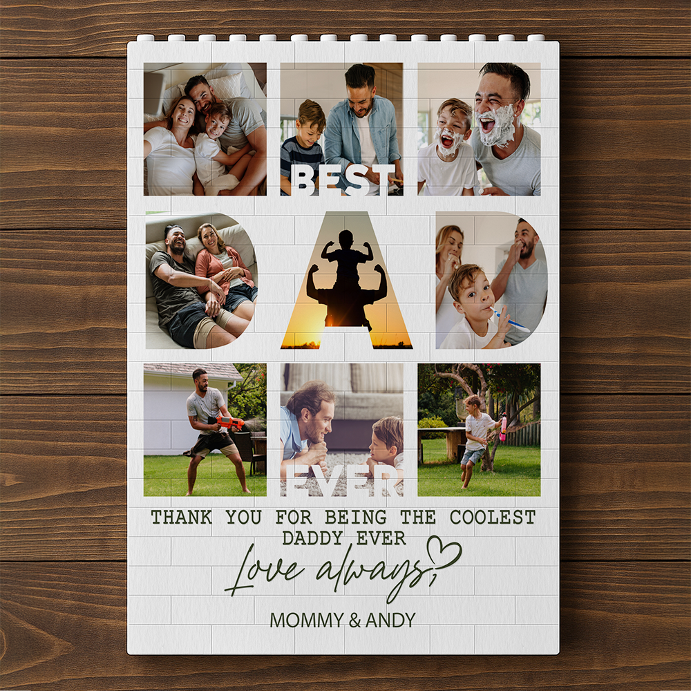 Custom Photo Thank You For Being The Coolest Daddy Ever Building Block HA75 920528