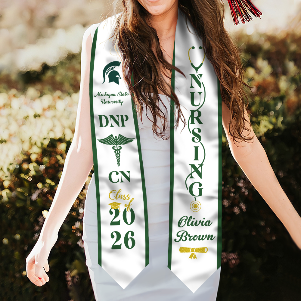 Personalized Nursing Graduation Stole Class of 2026 HO82 901510