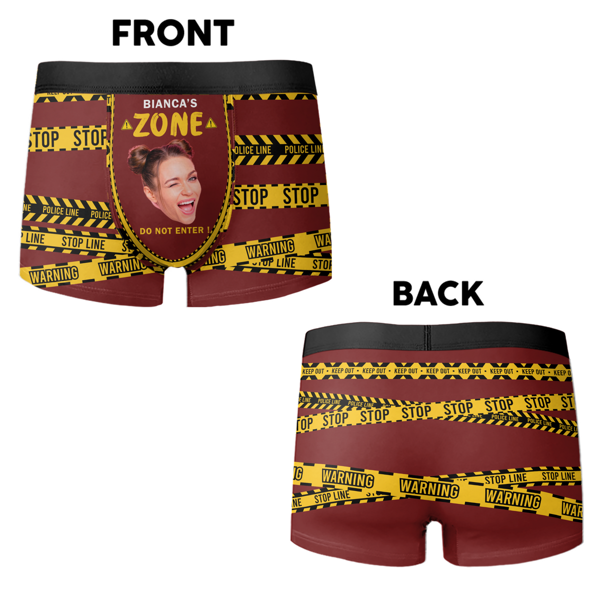 Custom Funny Face Photo My Zone Men's Boxer Briefs Gift For Boyfriend, Husband HO82 900820