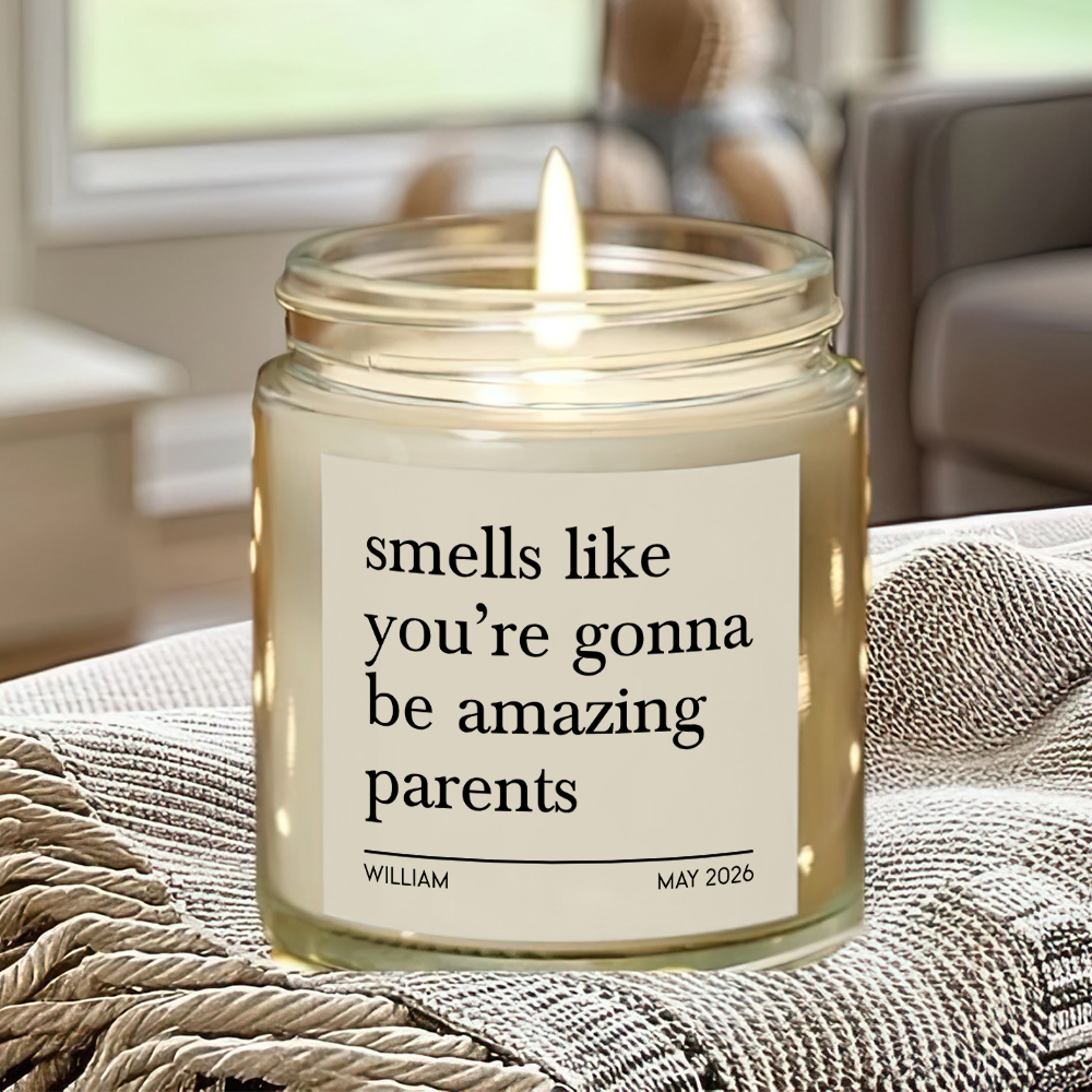 Personalized Smells Like You're Gonna Be Amazing Parents Scented Candle Scented Gift LM32 899835