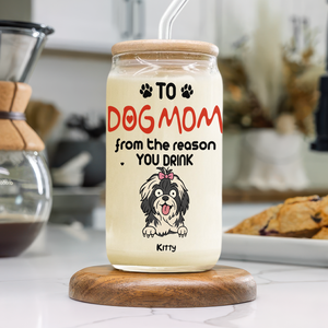 Personalized From The Reasons You Drink Glass Can With Lid LM32 893251