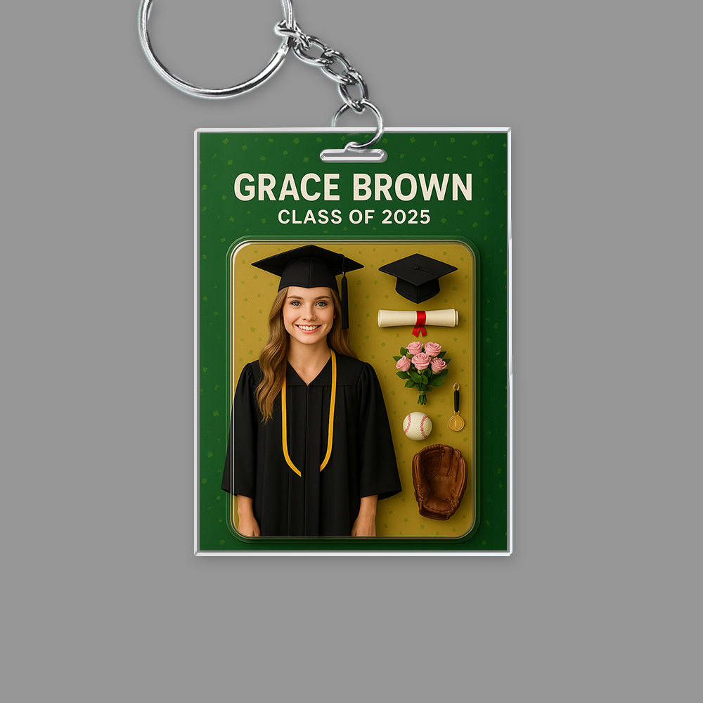 Custom Photo 3D Graduation Action Figure Acrylic Keychain HO82 893904