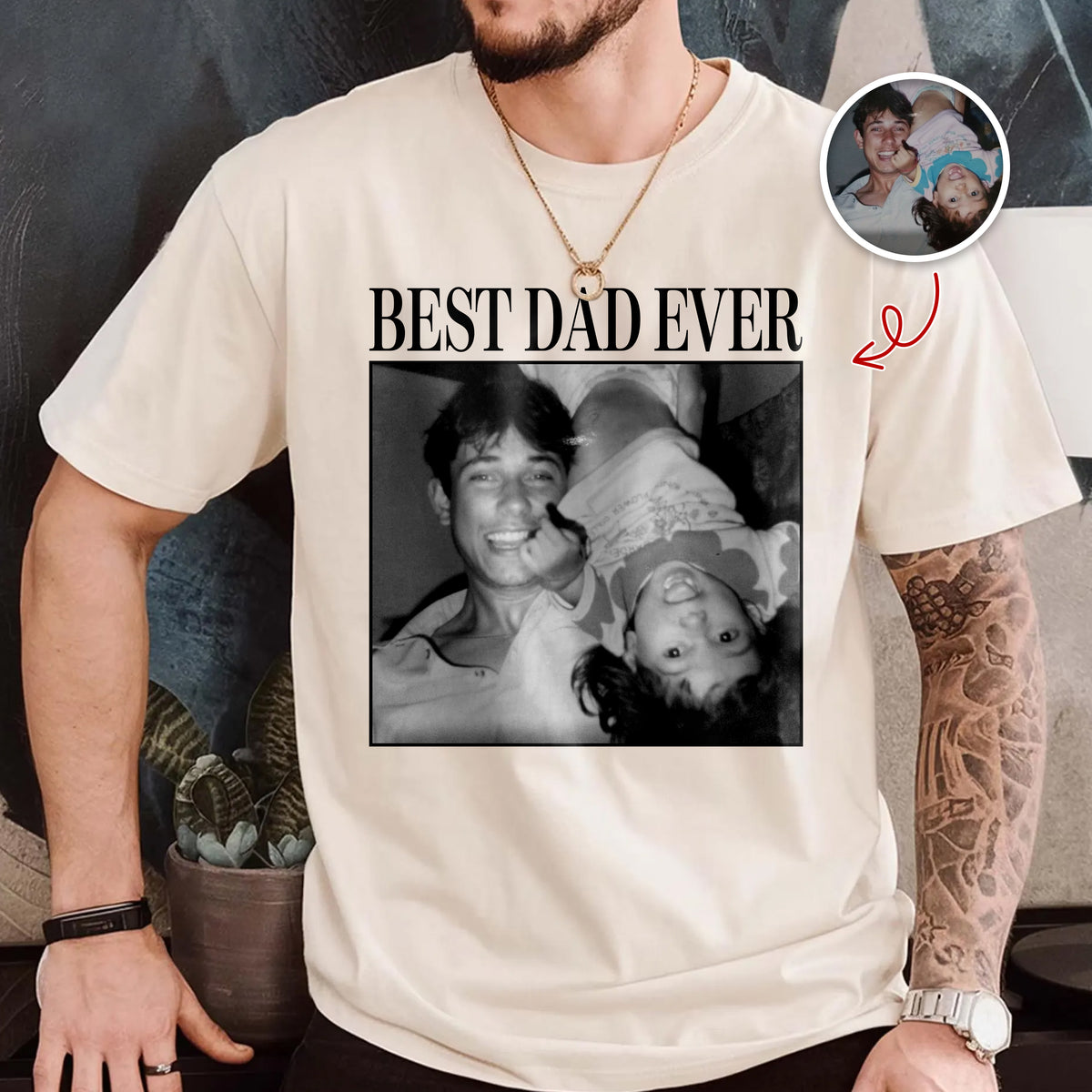 Custom Vintage Photo Best Dad Ever Retro Comfort Shirt, Gift For Dad, Grandpa, Father's Day HO82 902528