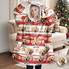 Custom Photo Have A Pawsome Christmas - Dog & Cat Hoodie Blanket HA75 898294