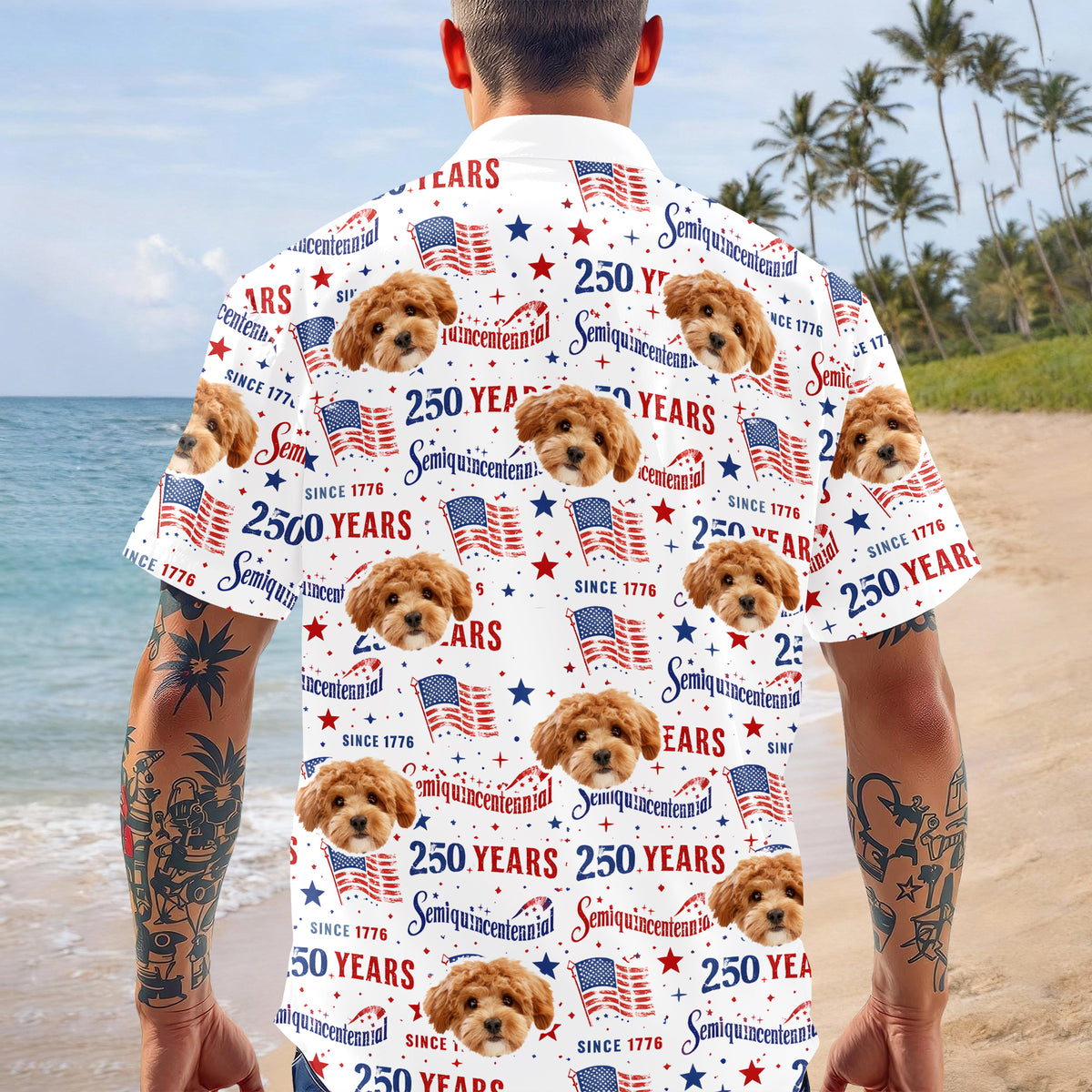 Custom Dog Cat Photo America 250 Semiquincentennial Hawaii Shirt LM32 899507