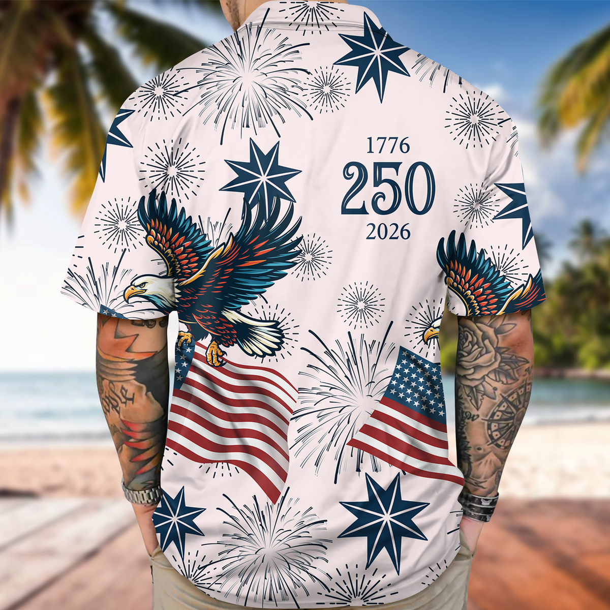 Personalized USA 250 Anniversary Eagle 1776-2026 Hawaii Shirt TH10 898325