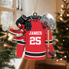 Personalized Hockey Skates Helmet And Stick Acrylic Ornament Gift For Hockey Lovers HO82 900034