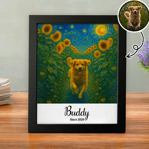 Custom Dog Cat Photo Van Gogh Art Unique Picture Frame LM32 893929