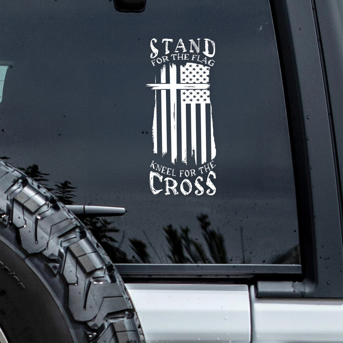 Stand for The Flag Kneel for The Cross Car Window Decal Sticker LM32 897351