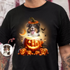 Custom Photo Pumpkin Cute Dog Lover Halloween Dark Shirt HO82 894984