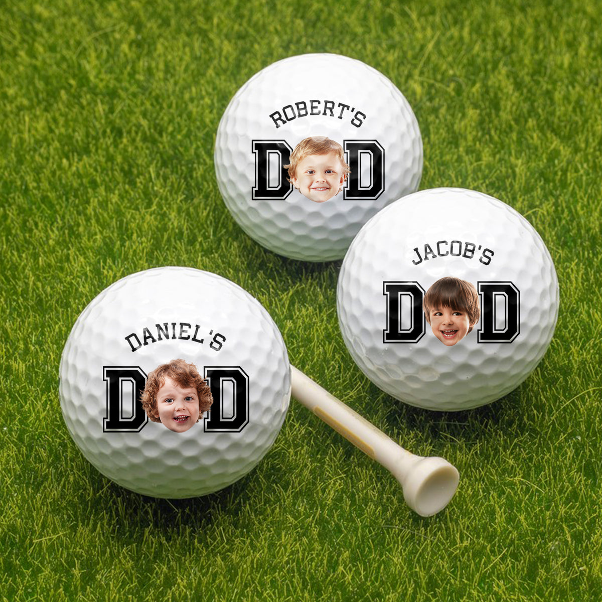 Custom Kid Photo Golf Ball Gift For Mom & Dad HA75 921338