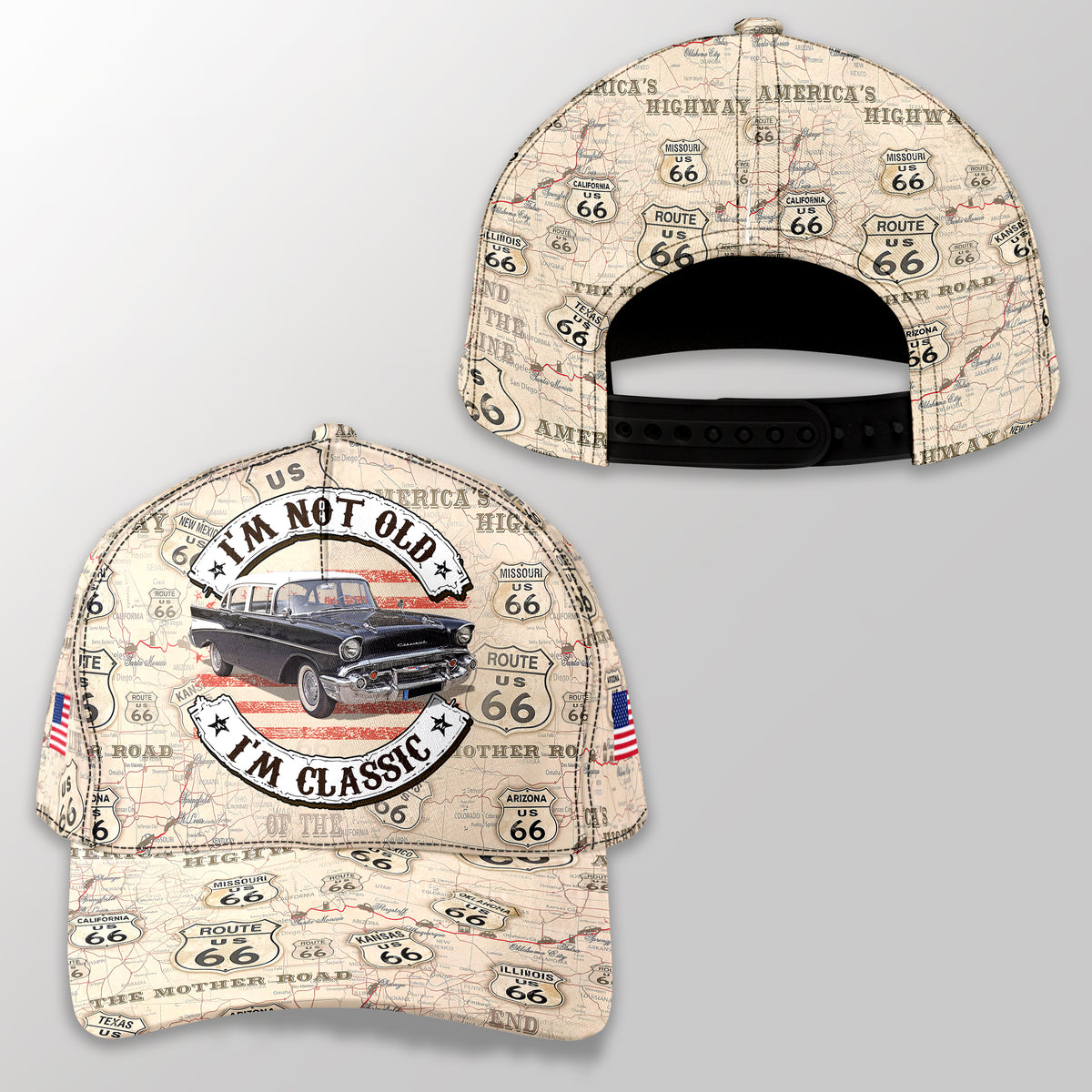 This Is How I Roll - Custom Vehicle Photo Upload Car Route 66 Classic Cap CH07 896384