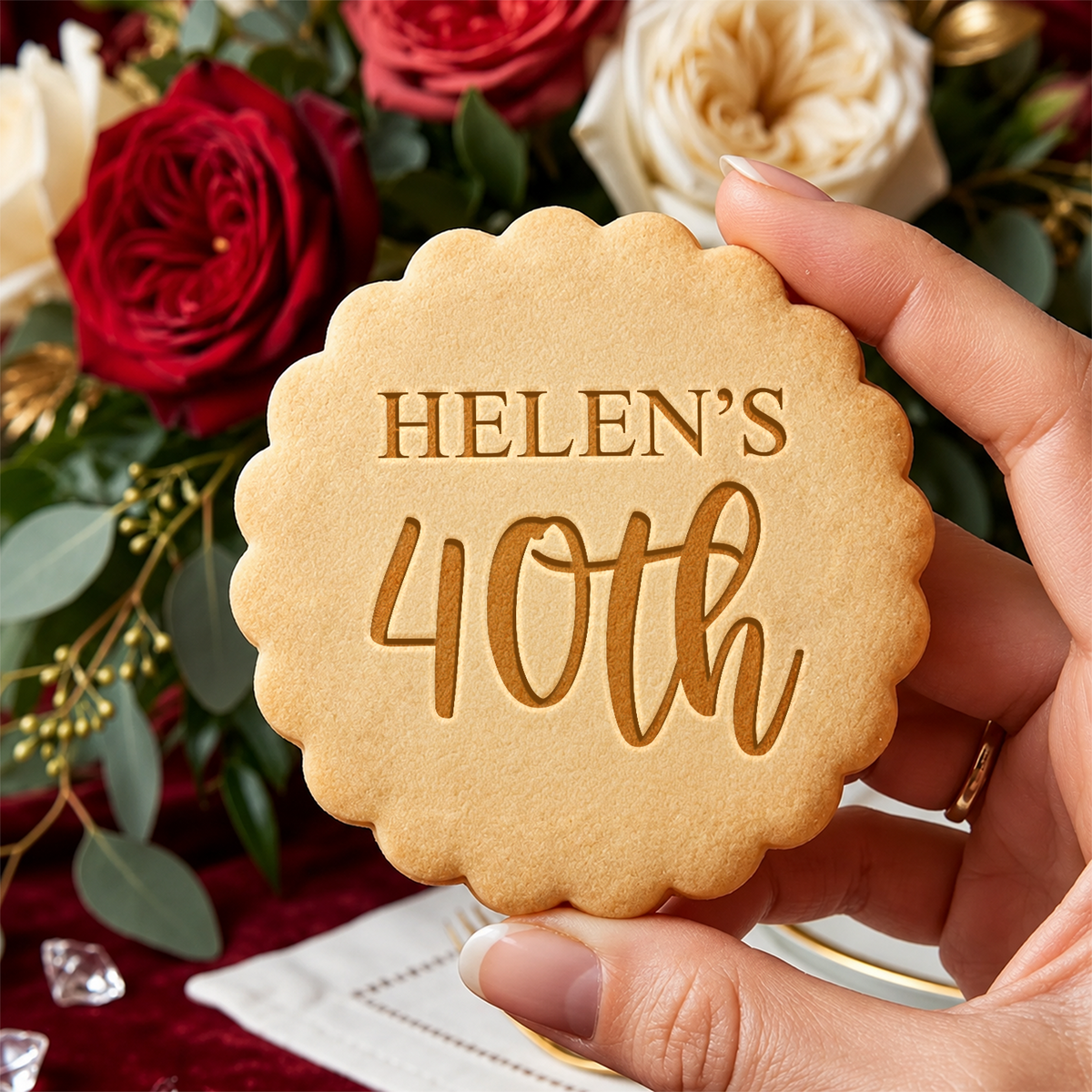 Custom Name Happy Birthday Cookie Stamp, Special Occasion Baking Accessory LM32 669685