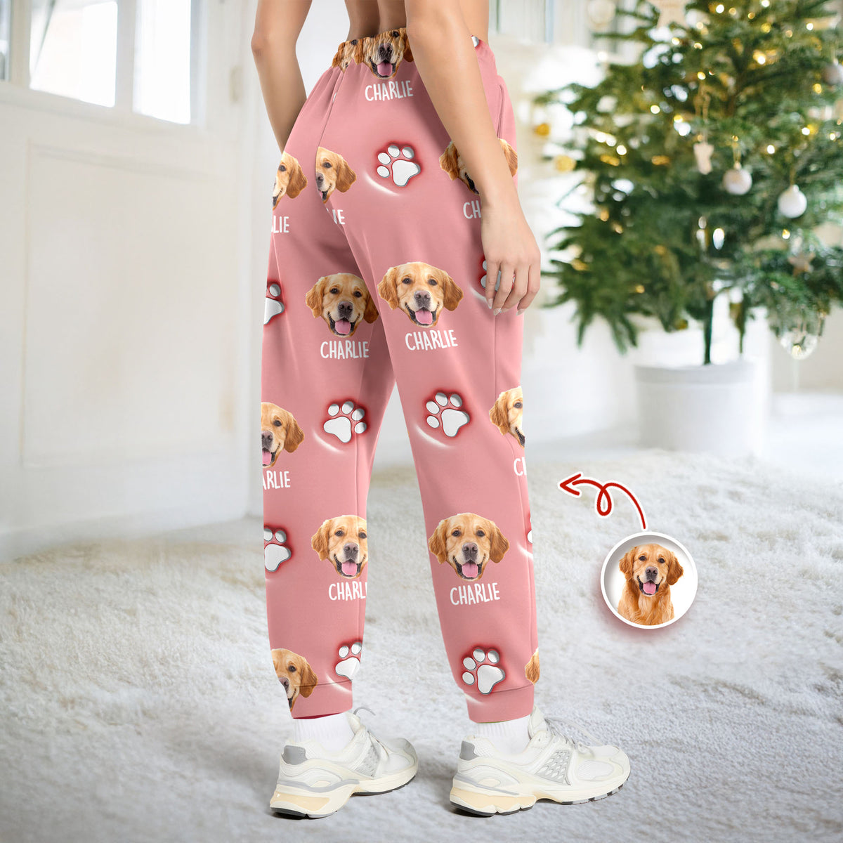 Custom Dog Face And Paw - Personalized Custom 3D Inflated Effect Sweatpants CH07 899694