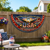 Custom Name American Flag Eagle 250th Anniversary 1776-2026 Non-Pleated Fan Flag LM32 669339